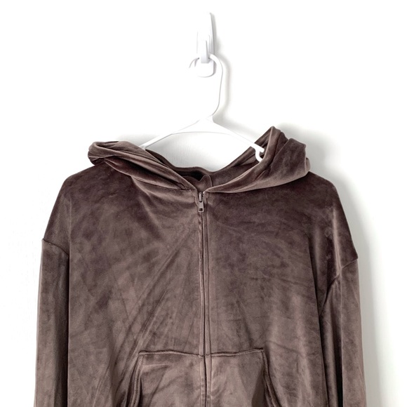 Set SKIMS Amethyst Brown Velour Track Jacket Jogger 2XL - Picture 9 of 13